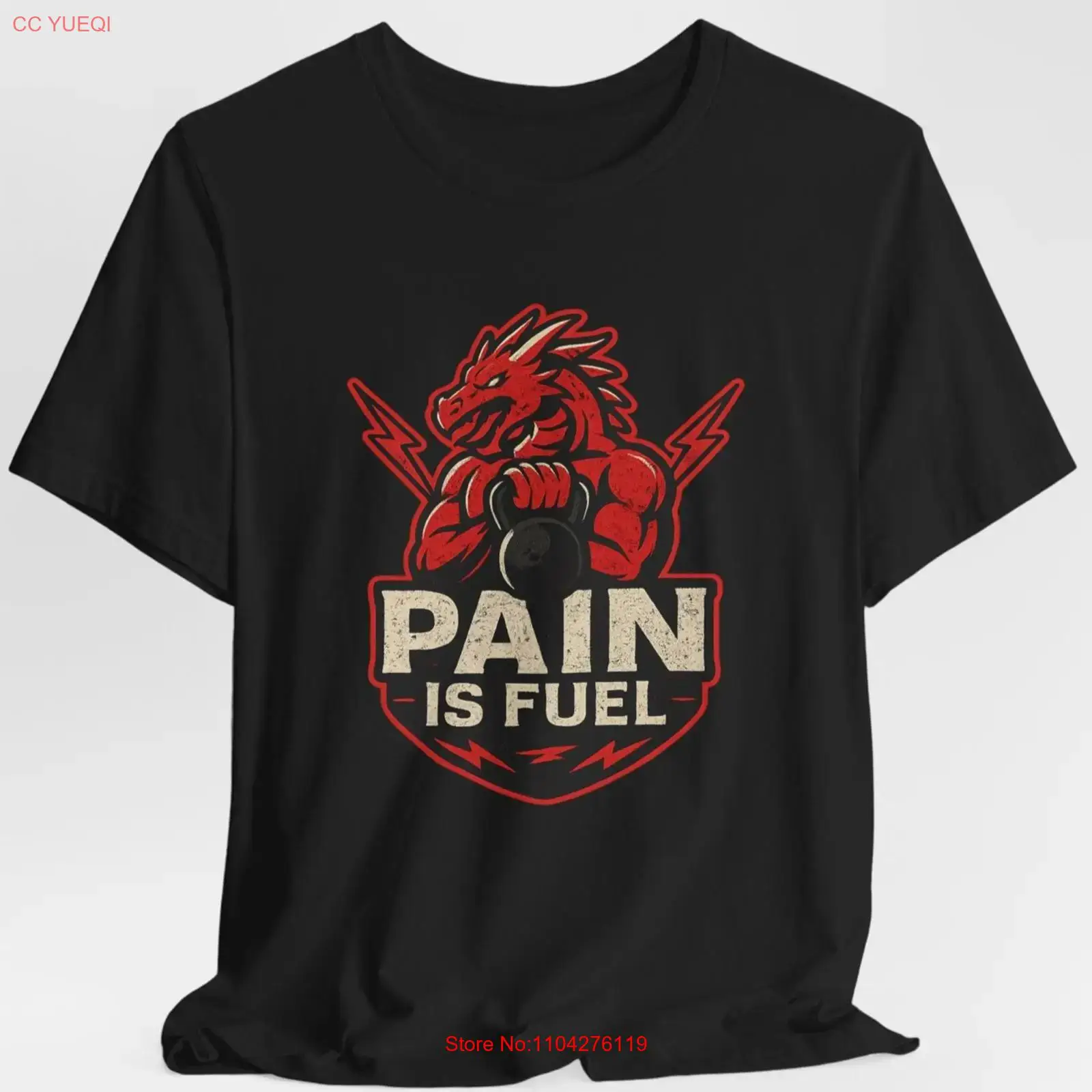 Fuel Fitness & Nutrition Oakbank Photos - Pain Is Fuel Dragon Gym T-shirt