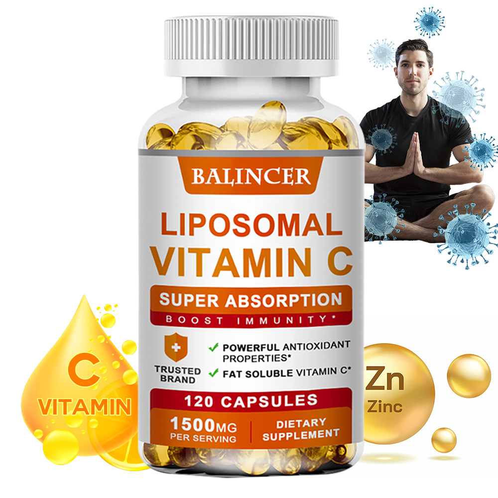 Zinc Supplement 50Mg - Liposomale Vitamine C 1500mg, Hoogabsorberend vetoplosbaar