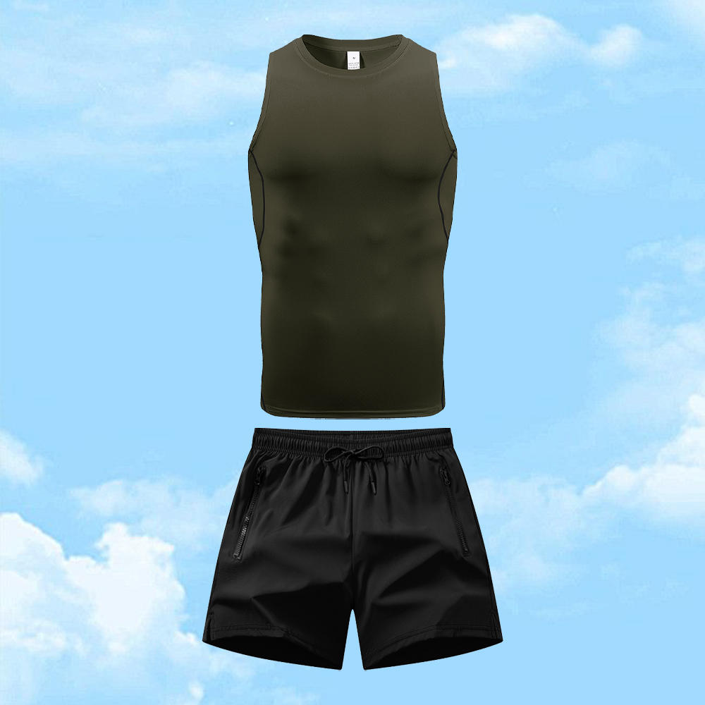 Fitness & Nutrition Lab Zapopan - Casual sportkledingset voor heren, sneldrogend vest