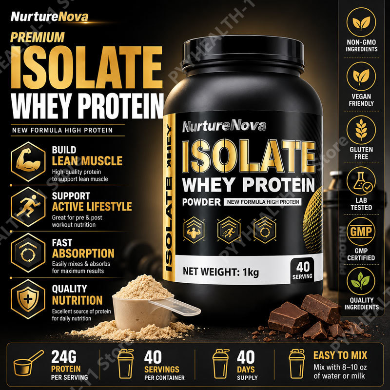 Nutrition For Fitness And Sports - Whey Protein Isolaat Poeder, Laagvet Supplement