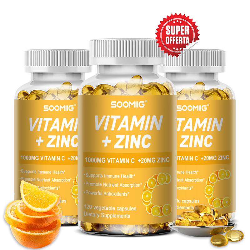 Zinc Supplement 50Mg - Vitamine C 1000mg + Zink 20mg