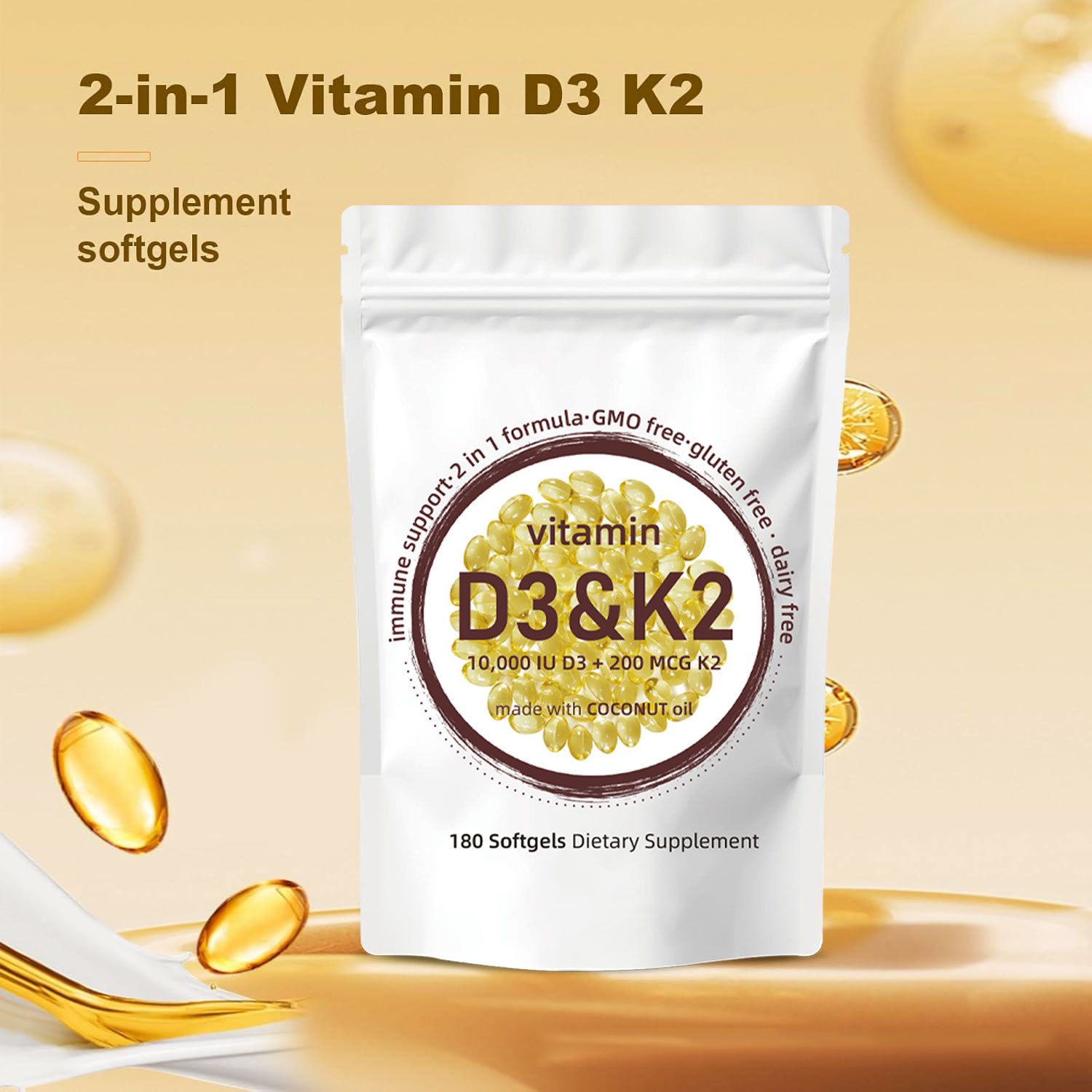 Vitamine D3 K2 Softgels - Vita - Vitamin D3 K2 Drop recensie en prijs