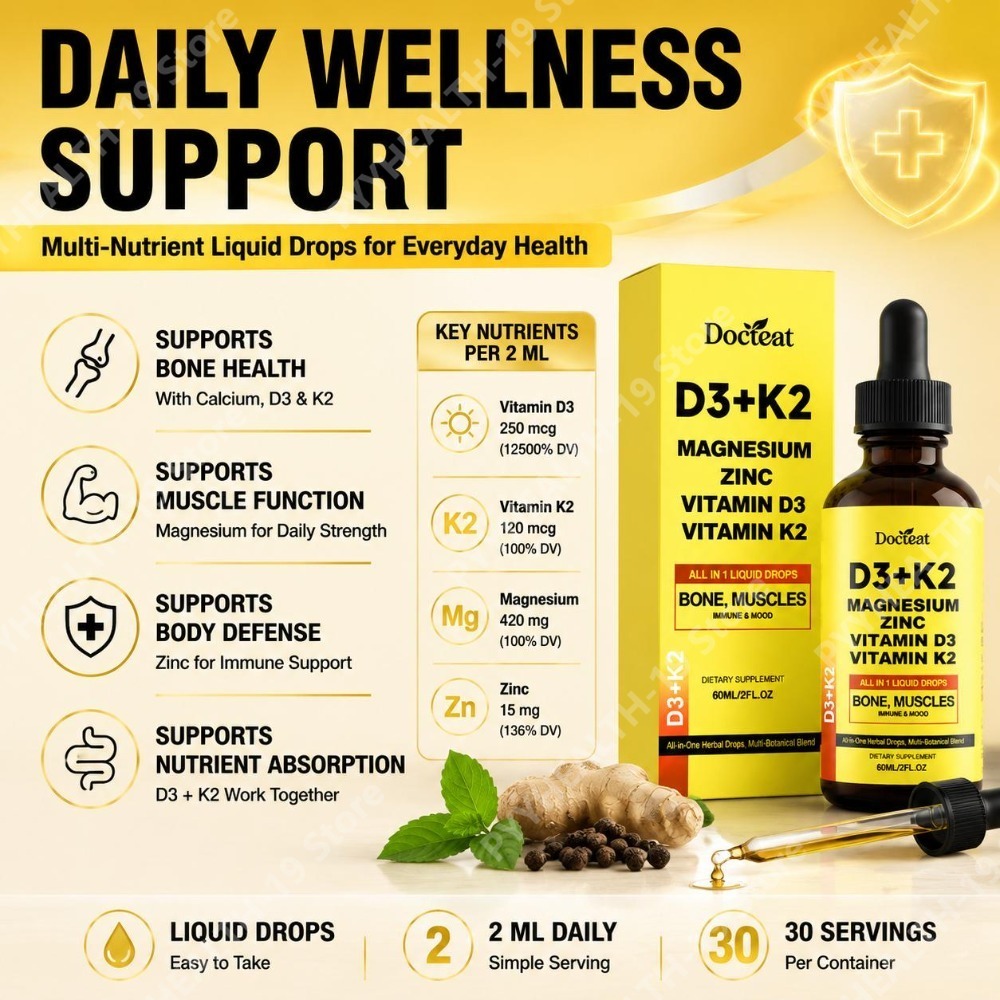 Docteat D3+K2 Vloeibare Druppe - Vitamin D3 K2 Drop recensie en prijs