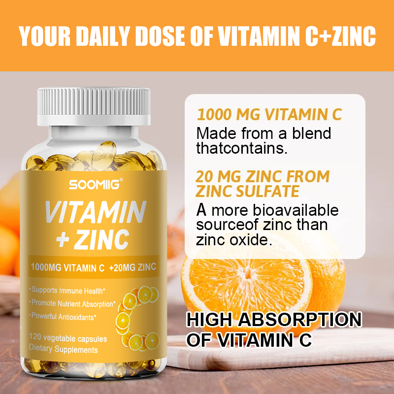 Vitamine C 1000mg + Zink 20mg  - Zinc Supplement 50Mg recensie en prijs